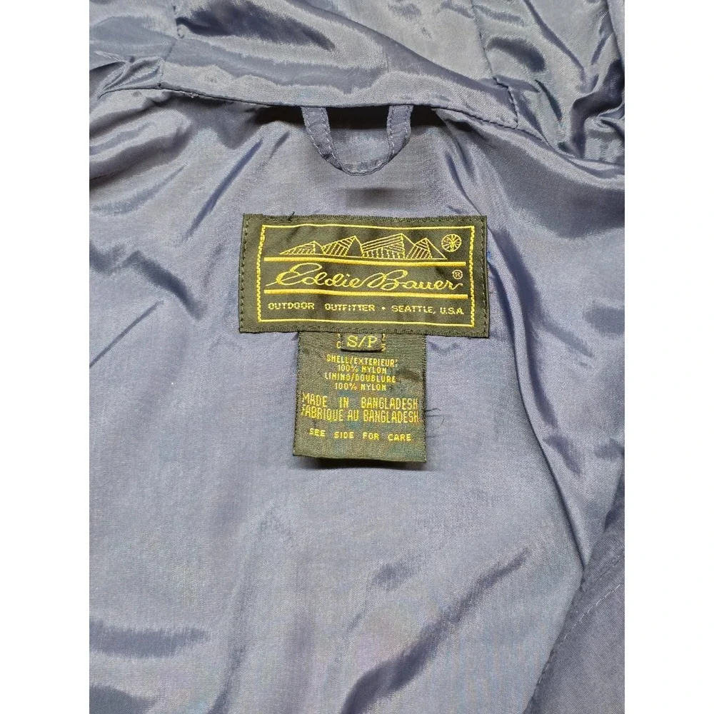 Eddie Bauer Jacket Mens Small Yellow GORE-TEX Hooded Parka‎ Waterproof Rain Coat